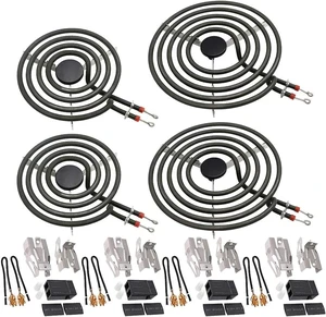 2026 UPGRADEDMP22YA Electric Range Burner Element Unit Set(2 pcs MP15YA 6" & 2 pcs MP21YA 8") with 4 Pack 330031 Surface Element Receptacle Kit for Whirlpool Ken-more Ranges/Stoves by 2026 UPGRADEDMP22YA Electric Range Burner Element Unit Set(2 pcs MP15YA 6" & 2 pcs MP21YA 8") with 4 Pack 330031 Surface Element Receptacle Kit for Whirlpool Ken-more Ranges/Stoves by