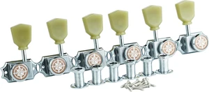 6Pcs Guitar Locking String Tuning Pegs (3R + 3L) 1:15 Vintage Deluxe Style Tuners Key Machine Heads Set with Keystone Knob Replacement for Les Paul Style Electric or Acoustic Guitar - Chrome 6Pcs Guitar Locking String Tuning Pegs (3R + 3L) 1:15 Vintage Deluxe Style Tuners Key Machine Heads Set with Keystone Knob Replacement for Les Paul Style Electric or Acoustic Guitar - Chrome