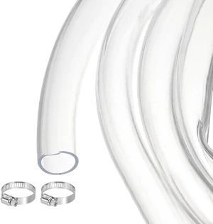 Clear PVC Tubing 1 1/4" ID 1 5/8" OD Plastic PVC Tube Flexible Water Hose 10ft for Industrial Tubing, Aquariums, Pump, 31.8mm x 41.3mm, with 2pcs Clamps Clear PVC Tubing 1 1/4" ID 1 5/8" OD Plastic PVC Tube Flexible Water Hose 10ft for Industrial Tubing, Aquariums, Pump, 31.8mm x 41.3mm, with 2pcs Clamps
