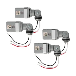 4 Pcs Photocell Sensor for Outdoor Lights, 120VAC Dusk to Dawn Photocell Switch, IP54 Waterproof for Yard, Parking Lot, Street 4 Pcs Photocell Sensor for Outdoor Lights, 120VAC Dusk to Dawn Photocell Switch, IP54 Waterproof for Yard, Parking Lot, Street