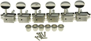 Deluxe 6 Inline Vintage Guitar Tuners with Split Post Guitar Tuning Keys Peg Machine Heads for Strat/Tele Guitars Nickel Deluxe 6 Inline Vintage Guitar Tuners with Split Post Guitar Tuning Keys Peg Machine Heads for Strat/Tele Guitars Nickel
