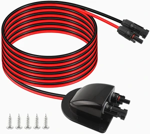 Solar Cable Entry Gland with 10Ft 10AWG Solar Extension Cable,Through RV Roof Solar Entry Housing mc4 for Waterproof Solar Junction Box on Rv,Boat,Camper,Van Solar Cable Entry Gland with 10Ft 10AWG Solar Extension Cable,Through RV Roof Solar Entry Housing mc4 for Waterproof Solar Junction Box on Rv,Boat,Camper,Van