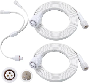 6.2Ft 2Pack Extension Cable for Go-vee Permanent Outdoor Lights Pro, Y-Shaped Cable Waterproof Extension Cord Compatible with Go-vee H706A H706B H706C 6.2Ft 2Pack Extension Cable for Go-vee Permanent Outdoor Lights Pro, Y-Shaped Cable Waterproof Extension Cord Compatible with Go-vee H706A H706B H706C