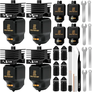 4Pack 0.4/0.6MM Hotend Kit for Bambu Lab P2S/P2SC/X2D 3D Printer, P2S Hotend High Temperature & Speed Quick Swap Hardened Steel 0.2/0.4/0.6MM P2S Nozzle Replacement Extruder Hot End for Bambu Labs P2S 4Pack 0.4/0.6MM Hotend Kit for Bambu Lab P2S/P2SC/X2D 3D Printer, P2S Hotend High Temperature & Speed Quick Swap Hardened Steel 0.2/0.4/0.6MM P2S Nozzle Replacement Extruder Hot End for Bambu Labs P2S