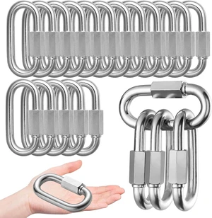 40Pack Heavy Duty Chain Links 5/16 Quick Link Locking Carabiners Clip M8 40Pack Heavy Duty Chain Links 5/16 Quick Link Locking Carabiners Clip M8