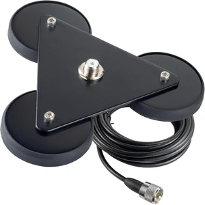 Heavy Duty 8.8inch Triangle Super Strong Magnetic Base Mount SO-239 Connector with 16.4FT Cable PL-259 Plug for Car Bus Mobile CB Ham Base Station Radio Truck Marine UHF VHF Radio Antenna, Heavy Duty 8.8inch Triangle Super Strong Magnetic Base Mount SO-239 Connector with 16.4FT Cable PL-259 Plug for Car Bus Mobile CB Ham Base Station Radio Truck Marine UHF VHF Radio Antenna,
