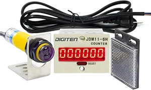 0-999999 Digital LED Counter +PhotoElectric Switch Sensor +Reflector Automatic Conveyor Belting 100-240VAC 6 Digits Mini Customer Traffic Counter Electronic Totalizer 0-999999 Digital LED Counter +PhotoElectric Switch Sensor +Reflector Automatic Conveyor Belting 100-240VAC 6 Digits Mini Customer Traffic Counter Electronic Totalizer