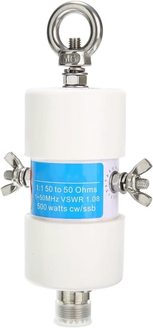 1pc Universal 1:1 Voltage Balun Waterproof HF Balun Voltage Balun for 160m-6m Bands 1.8-50MHz 500W Shortwave Antenna Balun 1pc Universal 1:1 Voltage Balun Waterproof HF Balun Voltage Balun for 160m-6m Bands 1.8-50MHz 500W Shortwave Antenna Balun