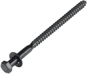 1/4 x 6 (50 Pack) Lag Screw Kit, 50 Screws and 50 Washers, Ceramic Black Ruspert Coating for Exterior Use, Meets ASTM A307 and ASME B18.2.1, Industrial/Commerical Grade by 1/4 x 6 (50 Pack) Lag Screw Kit, 50 Screws and 50 Washers, Ceramic Black Ruspert Coating for Exterior Use, Meets ASTM A307 and ASME B18.2.1, Industrial/Commerical Grade by