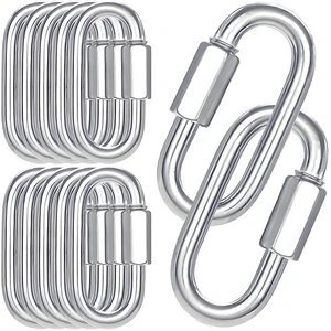 30PCS Heavy Duty Quick Link, 3.5IN Quick Chain Link, Silver 30PCS Heavy Duty Quick Link, 3.5IN Quick Chain Link, Silver