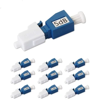 10 Pack Single Mode LC 5dB Fiber Optic Attenuator, LC/UPC in-Line Fiber Attenuator, Male/Female, Single-Mode Fixed, SM, dB Options: 3dB, 5dB, 7dB, 10dB 10 Pack Single Mode LC 5dB Fiber Optic Attenuator, LC/UPC in-Line Fiber Attenuator, Male/Female, Single-Mode Fixed, SM, dB Options: 3dB, 5dB, 7dB, 10dB