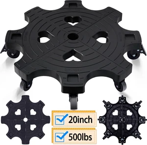 20 Inch Plant Caddy With Wheels - Heavy Duty Outdoor Indoor Rolling Plant Stand With Casters Black Plant Dolly Large Potted Planter Cart For Big Flower Pots Plants Pots, Heart Shaped Garden Pot Mover 20 Inch Plant Caddy With Wheels - Heavy Duty Outdoor Indoor Rolling Plant Stand With Casters Black Plant Dolly Large Potted Planter Cart For Big Flower Pots Plants Pots, Heart Shaped Garden Pot Mover