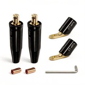 2PCS LC-40 Welding Cable Connectors & CT-40FA Welding Terminals 2PCS LC-40 Welding Cable Connectors & CT-40FA Welding Terminals