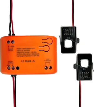 WiFi Smart Power Meter with 2pcs 80A Current Transformer Clamp,Tuya app 2-Way Bilateral Monitor Real Time KWh Eenrgy Electricity Voltage Statistics. WiFi Smart Power Meter with 2pcs 80A Current Transformer Clamp,Tuya app 2-Way Bilateral Monitor Real Time KWh Eenrgy Electricity Voltage Statistics.