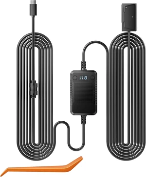 19.7Ft OBD Hardwire Kit with Voltage Indicator for Dash Camera, Type USB C Port, Compatible with Dash Cams 19.7Ft OBD Hardwire Kit with Voltage Indicator for Dash Camera, Type USB C Port, Compatible with Dash Cams
