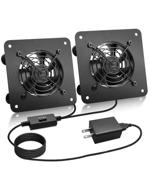 USB Cabinet Cooling Fan 80mm with Speed Control for AV Equipment(2 Fan Kit) USB Cabinet Cooling Fan 80mm with Speed Control for AV Equipment(2 Fan Kit)