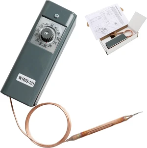 Refrigeration Thermostat Temperature Controller from -30°F to 90°F Capillary Length 5 Ft with Mechanical Temperature Control Switch Replace#: W1609-101 Refrigeration Thermostat Temperature Controller from -30°F to 90°F Capillary Length 5 Ft with Mechanical Temperature Control Switch Replace#: W1609-101