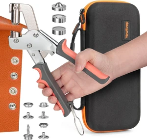 Heavy Duty Snap Fastener Tool with Case, Button Snap Replacement Kit Snap Tool with 560PCS Metal Snaps Buttons for Fastening/Boat Cover/Tarps/Canvas/DIY/Leather/Sewing/Repair/Fabric Heavy Duty Snap Fastener Tool with Case, Button Snap Replacement Kit Snap Tool with 560PCS Metal Snaps Buttons for Fastening/Boat Cover/Tarps/Canvas/DIY/Leather/Sewing/Repair/Fabric