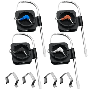 4 Pack Meat Temperature Probe Replacement for Pit Boss Traeger Louisiana Pellet Grill Smokers, 3.5 mm Plug Meat Thermometer Probes with 4 PCS Magnetic Meat Thermometer Probe Spool Wrap 4 Pack Meat Temperature Probe Replacement for Pit Boss Traeger Louisiana Pellet Grill Smokers, 3.5 mm Plug Meat Thermometer Probes with 4 PCS Magnetic Meat Thermometer Probe Spool Wrap
