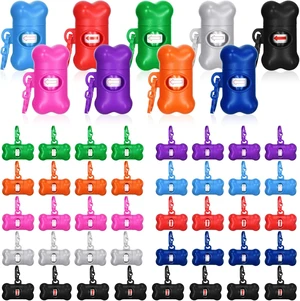 80 Pcs Dog Poop Bag Dispenser with Dog Waste Bags, Bone Shape 80 Pcs Dog Poop Bag Dispenser with Dog Waste Bags, Bone Shape