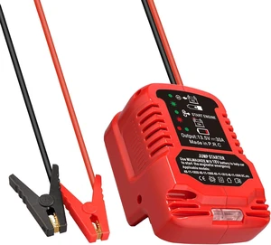Jumper Starter Adapter for Milwaukee M18 18V Battery, 11AWG Pure Copper Cable, 30A Output, Up to 3.5L Engine, 12V Car Emergency Jump Kit Jumper Starter Adapter for Milwaukee M18 18V Battery, 11AWG Pure Copper Cable, 30A Output, Up to 3.5L Engine, 12V Car Emergency Jump Kit