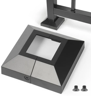 2.0"x2.0"Actual: 2.0"x2.0" Deck Post Base Cover Decorative Post Base Trim Skirt Black Aluminum 2Pack 2.0"x2.0"Actual: 2.0"x2.0" Deck Post Base Cover Decorative Post Base Trim Skirt Black Aluminum 2Pack