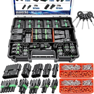 476Pcs 37 Kits Waterproof Automotive Electrical Connectors 1/2/3/4/6 22-14AWG Male&Female Pin Weather Pack Connectors 476Pcs 37 Kits Waterproof Automotive Electrical Connectors 1/2/3/4/6 22-14AWG Male&Female Pin Weather Pack Connectors