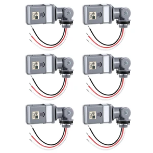 6 Pack Photocell Sensor for Outdoor Lights, 120VAC 50/60 Hz 6 Pack Photocell Sensor for Outdoor Lights, 120VAC 50/60 Hz