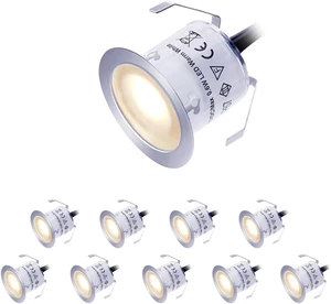 LED Deck Lights Kit 12V Low Voltage Waterproof IP67 Warm White Recessed Deck Lighting In Ground Light for Step Stair Garden Patio Wood Floor Outdoor Landscape Accent Lights Fixtures(Pack of 10) LED Deck Lights Kit 12V Low Voltage Waterproof IP67 Warm White Recessed Deck Lighting In Ground Light for Step Stair Garden Patio Wood Floor Outdoor Landscape Accent Lights Fixtures(Pack of 10)