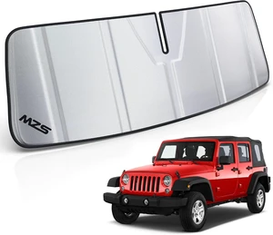 Windshield Sun Shade Compatible with Wrangler JK JKU 2011-2018 Windshield Sun Shade Compatible with Wrangler JK JKU 2011-2018