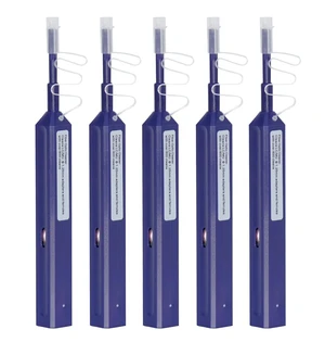 LC Fiber Cleaner Pen - 5 Pack - 1.25mm LC Fiber Optic Cleaning Pen with Dual Action Connector Cleaner & Endface Cleaning Action. LC Fiber Cleaner Pen - 5 Pack - 1.25mm LC Fiber Optic Cleaning Pen with Dual Action Connector Cleaner & Endface Cleaning Action.