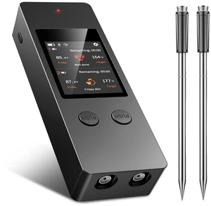 Bluetooth Wireless Meat Thermometer, No App Needed, 800FT Range, Dual Ultra-Thin Probes, IP67 Waterproof, HD Touch Screen - Perfect for BBQ, Grill, Oven, Smoker & Kitchen Cooking Bluetooth Wireless Meat Thermometer, No App Needed, 800FT Range, Dual Ultra-Thin Probes, IP67 Waterproof, HD Touch Screen - Perfect for BBQ, Grill, Oven, Smoker & Kitchen Cooking