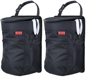 Spill-Proof Car Trash Can (2.5 Gal, 2 Pack) - Easy to Clean Hanging Garbage Bin - Leak-Proof Lid, Removable Liner, Waterproof - Keeps Truck, SUV, Car, Minivan Clean & Odor Free (Black) Spill-Proof Car Trash Can (2.5 Gal, 2 Pack) - Easy to Clean Hanging Garbage Bin - Leak-Proof Lid, Removable Liner, Waterproof - Keeps Truck, SUV, Car, Minivan Clean & Odor Free (Black)