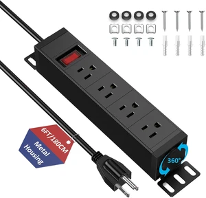 10 Inch Rack PDU Power Strip,1U RackMount Surge Protector Power Strip with15A Overload Switch, 360° Rotatable Mounting, for 10'' Mini Server Network Cabinets/Rack/Self, 6ft Cable 10 Inch Rack PDU Power Strip,1U RackMount Surge Protector Power Strip with15A Overload Switch, 360° Rotatable Mounting, for 10'' Mini Server Network Cabinets/Rack/Self, 6ft Cable