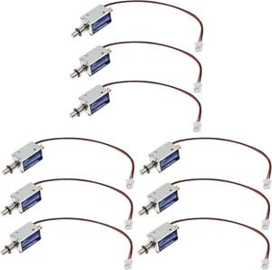 9-Pack Solenoid Electromagnet Mini Push Pull Type Open Frame Linear Motion Actuator Dc Magnetic Solenoid for Vending Machines Mechanical Appliances Office Equipment 1.45 X 0.51 X 1.29 in 9-Pack Solenoid Electromagnet Mini Push Pull Type Open Frame Linear Motion Actuator Dc Magnetic Solenoid for Vending Machines Mechanical Appliances Office Equipment 1.45 X 0.51 X 1.29 in