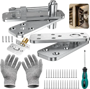 Hidden Door Hinge Pivot Hinge, 570LBS Load-Bearing Heavy Duty Pivot Door Hardware for Hidden Door Bookcase, Hinge Kit 360° Rotation Invisible Door Hinges for Secret Door (Silver) Hidden Door Hinge Pivot Hinge, 570LBS Load-Bearing Heavy Duty Pivot Door Hardware for Hidden Door Bookcase, Hinge Kit 360° Rotation Invisible Door Hinges for Secret Door (Silver)