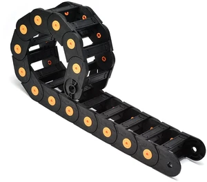 Drag Chain Cable Carrier Open Type with End Connectors R100 40X100mm 1 Meter Plastic for Electrical CNC Machines Black 1Pcs Drag Chain Cable Carrier Open Type with End Connectors R100 40X100mm 1 Meter Plastic for Electrical CNC Machines Black 1Pcs