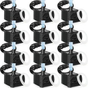 12 Set Mini Fountain Pump 50 GPH 3W Small Submersible Water Pump with 3.3 ft Tube Electric Quiet Aquarium aspirator for Fish Tank, Pond, Pool, Aquariums, Pet Fountain Hydroponics 12 Set Mini Fountain Pump 50 GPH 3W Small Submersible Water Pump with 3.3 ft Tube Electric Quiet Aquarium aspirator for Fish Tank, Pond, Pool, Aquariums, Pet Fountain Hydroponics