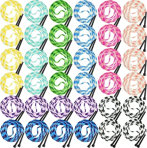 36 Pack Jump Ropes for Kids Adults, Adjustable Length Free Segmented Skipping Rope Bulk for Toys, Soft Beaded Jumping Ropes for Women Men Fitness Exercise Training Workout Weight Loss, 9 Colors 36 Pack Jump Ropes for Kids Adults, Adjustable Length Free Segmented Skipping Rope Bulk for Toys, Soft Beaded Jumping Ropes for Women Men Fitness Exercise Training Workout Weight Loss, 9 Colors