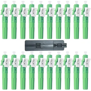 -20 Pack LCAPC Singlemode Fiber Optic Quick Assembly Connector Fast Mechanical Connection Adapter for 0.9/2.0/3.0/2.0 * 1.6/2.0 * 3.0mm Fiber Cable(Green) -20 Pack LCAPC Singlemode Fiber Optic Quick Assembly Connector Fast Mechanical Connection Adapter for 0.9/2.0/3.0/2.0 * 1.6/2.0 * 3.0mm Fiber Cable(Green)