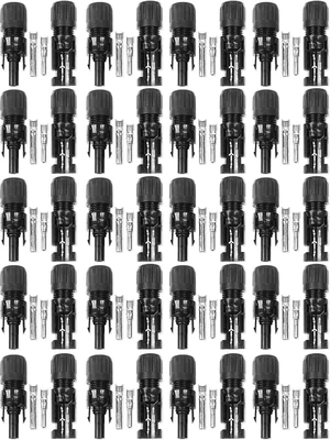 Staubli MC4 Male & Female Solar Panel Connectors (10 Pairs) for PV Cable, Made in USA Staubli MC4 Male & Female Solar Panel Connectors (10 Pairs) for PV Cable, Made in USA
