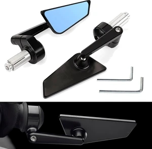 Universal Motorcycle Bar End Mirrors, 7/8" 22mm Handlebar CNC Aluminum for Ninja Z900, Honda Grom, Yamaha, Suzuki, Ducati & Most Bikes Universal Motorcycle Bar End Mirrors, 7/8" 22mm Handlebar CNC Aluminum for Ninja Z900, Honda Grom, Yamaha, Suzuki, Ducati & Most Bikes