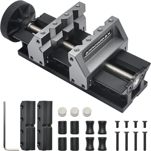 AM Precision Double-Ended Mini Bench Vise - Crafted from aerospace-grade aluminum alloy and precision CNC machined, Enhance Precision and Stability for Crafts,Jewelry Making AM Precision Double-Ended Mini Bench Vise - Crafted from aerospace-grade aluminum alloy and precision CNC machined, Enhance Precision and Stability for Crafts,Jewelry Making