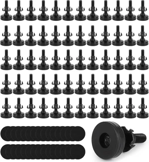 60 Pcs Adjustable Leveling Feet with T-Nut Kit, 3/8-16 Thread Furniture Levelers 60 Pcs Adjustable Leveling Feet with T-Nut Kit, 3/8-16 Thread Furniture Levelers