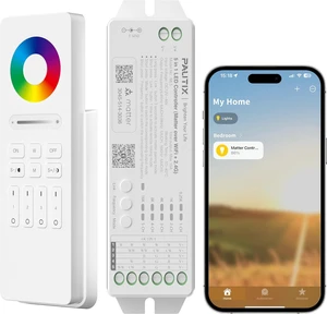 Matter WiFi LED Controller Kit ML5 Compatible with Tuya APP/Homekit/Smart Life/Alexa/Google Home/Siri, DC12-48V Dimmable with RF Remote for Single Color/CCT/RGB/RGBW/RGBCCT LED Strip Lights Matter WiFi LED Controller Kit ML5 Compatible with Tuya APP/Homekit/Smart Life/Alexa/Google Home/Siri, DC12-48V Dimmable with RF Remote for Single Color/CCT/RGB/RGBW/RGBCCT LED Strip Lights