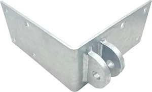 Floating Dock Outside Corner Connector Bracket Female (DH-F) USA Made Galvanized Steel, 1/4 Thick, 10.25 x 10.25, Mates with DH-M Floating Dock Outside Corner Connector Bracket Female (DH-F) USA Made Galvanized Steel, 1/4 Thick, 10.25 x 10.25, Mates with DH-M