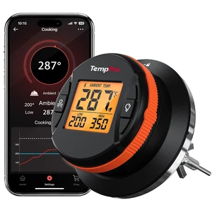 Bluetooth Grill Thermometer with LCD Display & App Alerts, TempGauge Bluetooth Grill Thermometer with LCD Display & App Alerts, TempGauge