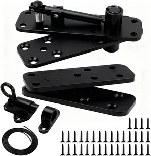 Heavy Duty Pivot Hinge Hidden Door Hinge - 570 LBS Load, Bearing, Stainless Steel, Rust Resistant, Concealed for Wood Doors, Secret Doors, Hidden Door, Bookcase Door and Bookshelf Door Black Heavy Duty Pivot Hinge Hidden Door Hinge - 570 LBS Load, Bearing, Stainless Steel, Rust Resistant, Concealed for Wood Doors, Secret Doors, Hidden Door, Bookcase Door and Bookshelf Door Black