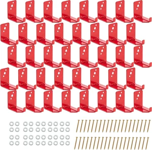 Fire Extinguisher Mount, 40 Pack Heavy Duty 3-Hole Fire Extinguisher Bracket, SturdyHolder for Easy Installation, Durable 20lb Hook Hanger Fire Extinguisher Mount, 40 Pack Heavy Duty 3-Hole Fire Extinguisher Bracket, SturdyHolder for Easy Installation, Durable 20lb Hook Hanger