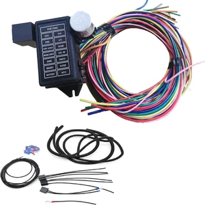 14 Circuit Wiring Harness Kit Extra Long Wires 14 Fuse 12V (New) Replacement for Chevy Mopar Ford Hotrod Universal w/Product Instruction Street Muscle Car, Hot Rod 14 Circuit Wiring Harness Kit Extra Long Wires 14 Fuse 12V (New) Replacement for Chevy Mopar Ford Hotrod Universal w/Product Instruction Street Muscle Car, Hot Rod